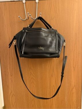 Kate Spade Abbott Ashby Black Pebble Leather Satchel